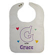 812198 - A is For Hearts Personalized Baby Bib